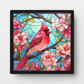 Plaque Photo Beau Cardinal Red Bird (Devant)