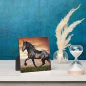 Plaque Photo Beau Cheval Noir (Insitu)