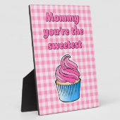 Plaque Photo Beau Cupcake rose (Côté)