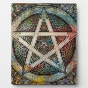 Plaque Photo Beau Et Coloré Pagan Pentacle