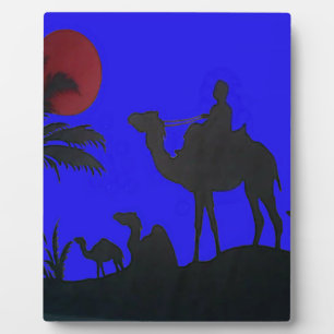 Plaque Photo Beau Extraordinaire Sunset Camel Safari Art Imprim