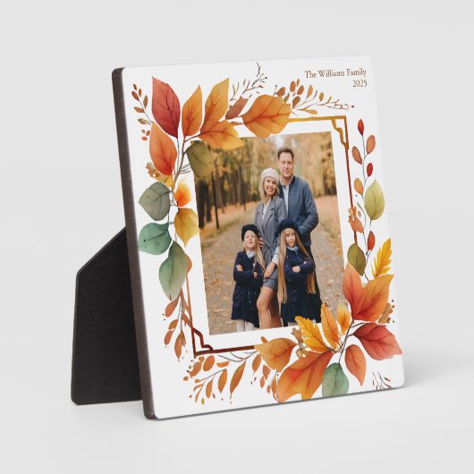 Plaque Photo Beau feuillage Automne Photo Thanksgiving (Recto)