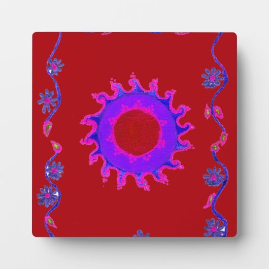 Plaque Photo Beau Motif Indien Mehndi Art Design (Devant)