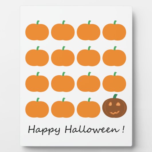Plaque Photo Beau Patch Citrouille Halloween (Devant)