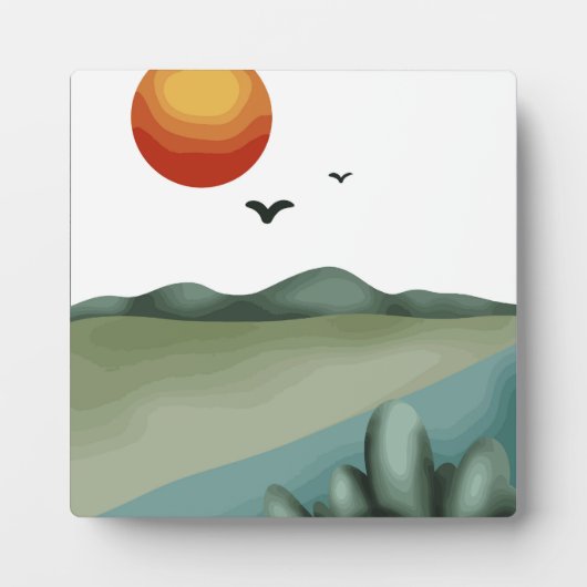 Plaque Photo Beau paysage (Devant)