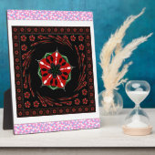 Plaque Photo Beau rose Bleu Blanc Coeurs d'amour Design (Côté)