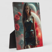 Plaque Photo Beauté, planètes, fleurs et IA (Côté)