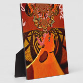 Plaque Photo Beautiful Amazing Giraffe love safari (Côté)