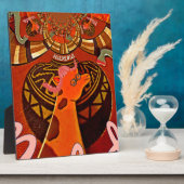 Plaque Photo Beautiful Amazing Giraffe love safari (Côté)