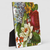 Plaque Photo Beautiful Romantic Summer Bouquet with Red Rose (Côté)