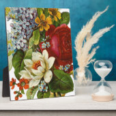 Plaque Photo Beautiful Romantic Summer Bouquet with Red Rose (Côté)