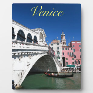 Plaque Photo Beautiful Venice, Rialto Bridge