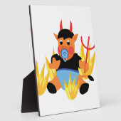 Plaque Photo bébé diable (Côté)