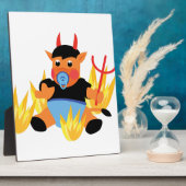 Plaque Photo bébé diable (Côté)