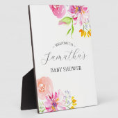 Plaque Photo Bébé en Fleur Baby shower Floral Décor (Côté)