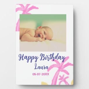 Plaque Photo Bébé enfants 1er anniversaire ajouter le nom date 