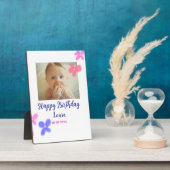 Plaque Photo Bébé enfants 1er anniversaire ajouter le nom date (Côté)