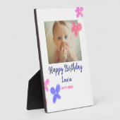 Plaque Photo Bébé enfants 1er anniversaire ajouter le nom date (Côté)