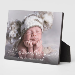 Plaque photo bébé et statistiques de naissance