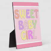 Plaque Photo Bébé fille (Côté)