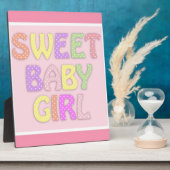 Plaque Photo Bébé fille (Côté)