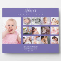 Bébé Fille Première Année Photo Collage personnali
