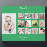 Plaque Photo Bébé Garçon Première année Photo Collage 12 mois V<br><div class="desc">Bébé Garçon Première année Photo Collage 12 mois Vert</div>