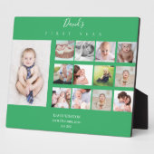 Plaque Photo Bébé Garçon Première année Photo Collage 12 mois V (Côté)