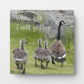 Plaque Photo Bébé Oies du Canada avec devis Photo (Devant)