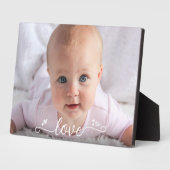 Plaque Photo Bébé Photo Love Calligraphie Custom Keepsaké do-it (Côté)
