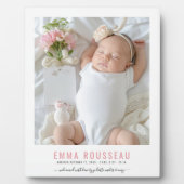 Plaque Photo Bébé photo nouvelle mignonne (Devant)