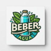 Plaque Photo Beber agua (Devant)