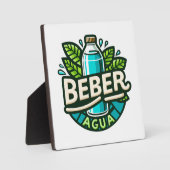 Plaque Photo Beber agua (Recto)