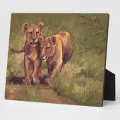 Plaque Photo Bébés Lions (Côté)