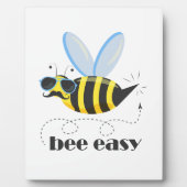 Plaque Photo Bee caractère avec mustache lunettes de soleil Bee (Devant)