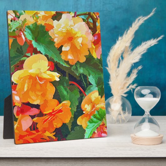 PLAQUE PHOTO BEGONIAS (Côté)