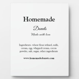 Plaque Photo beignets faits maison avec amour ajouter site de t