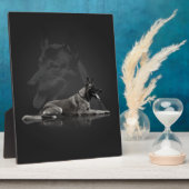 Plaque Photo Belgian shepherd (Côté)