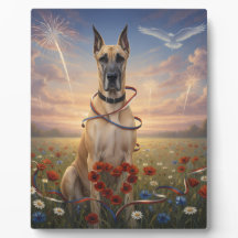 Bella le Grand Danois Feux d'Artifice Patriotiques