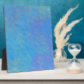 Plaque Photo Belle apparence de papier marbré bleu (Côté)