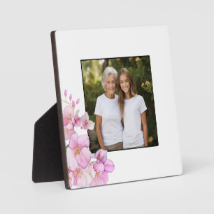 Plaque Photo Belle aquarelle rose cerisier fleurs photo