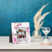 Plaque Photo Belle aquarelle rose cerisier fleurs photo (Insitu)