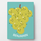 Plaque Photo Belle bande de raisins amusante illustration (Devant)