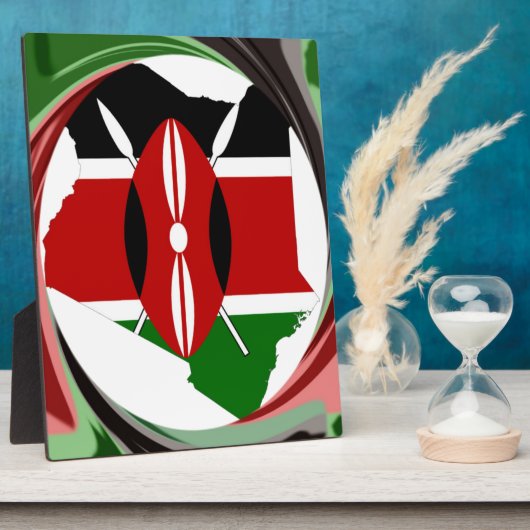 Plaque Photo Belle belle carte Kenyan Whirlwind Design (Côté)