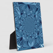 Plaque Photo Belle Belle Iridescente Blue Kaleidoscope Art (Côté)