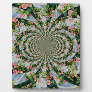 Plaque Photo Belle boho rose, roses rouges, aquarelle florale