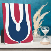 Plaque Photo Belle couleur rouge, blanc, bleu texture Abstraite (Côté)