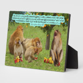 Plaque Photo Belle Écriture de singe 2 Corinthiens 6:14 (Côté)