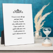 Plaque Photo Belle Écriture Encourageante Bible Verse Isaiah (Côté)