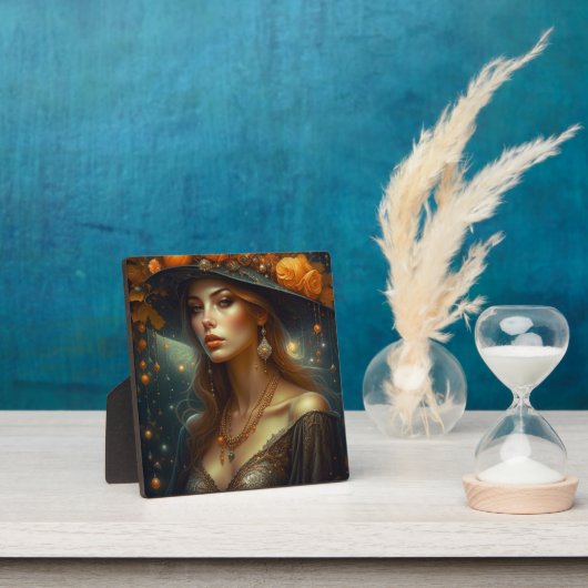 Plaque Photo Belle femme en Casquette Ethereal Ai Art (Insitu)